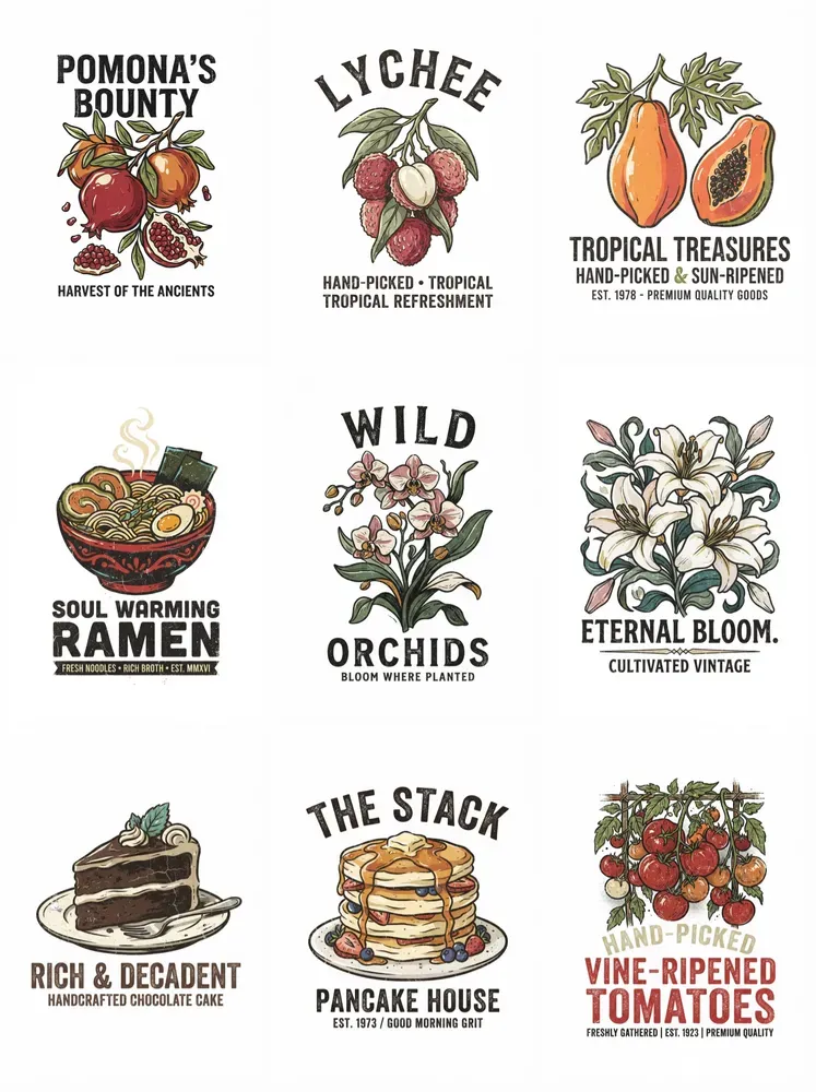 Vintage Screen Printed Tshirt Designs