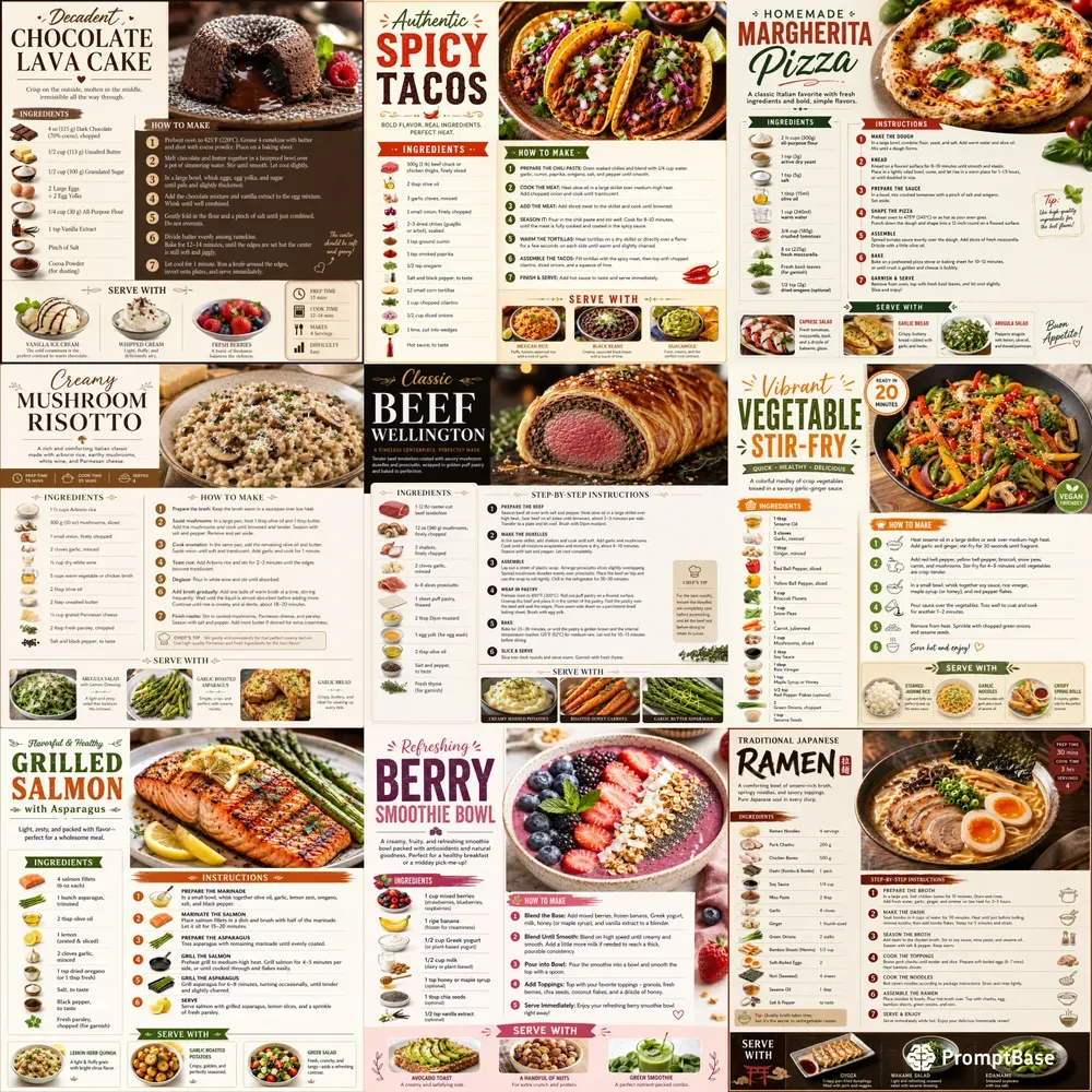 Aesthetic Recipe Card Generator