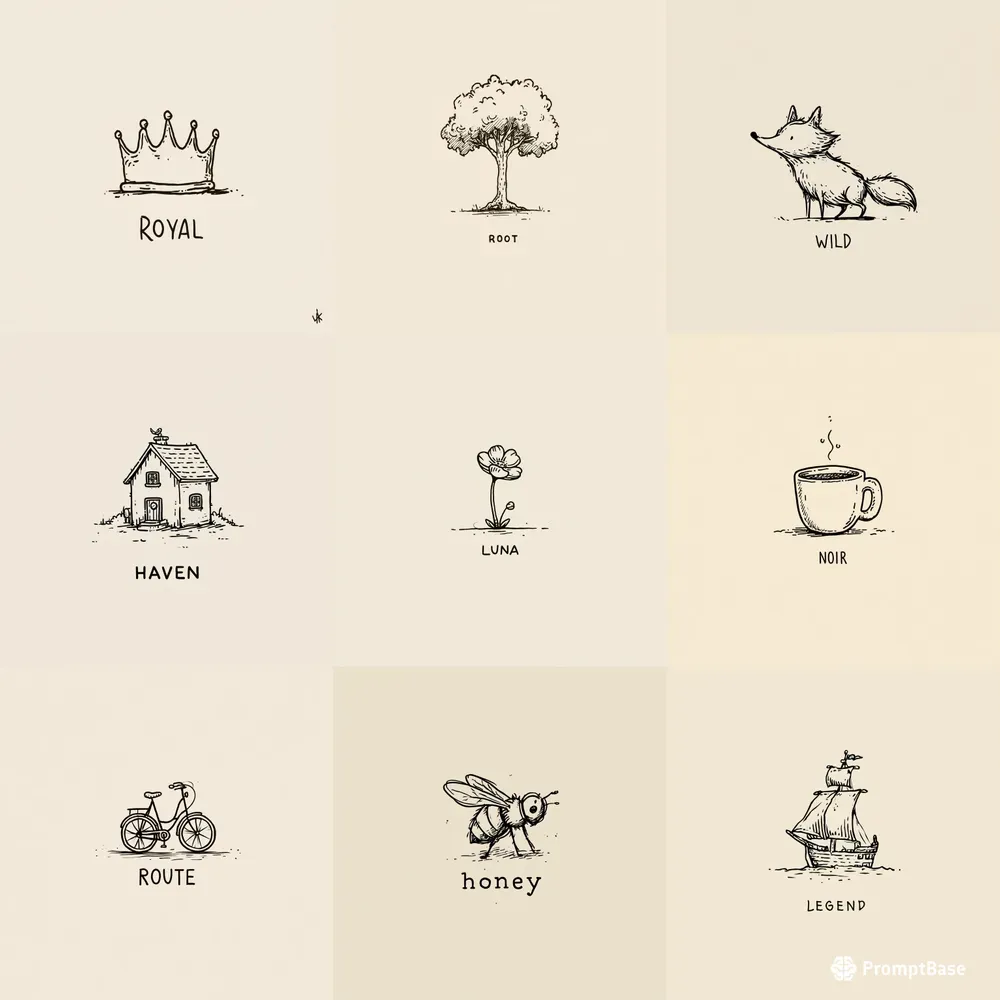 Minimal Hand Drawn Logo Icons