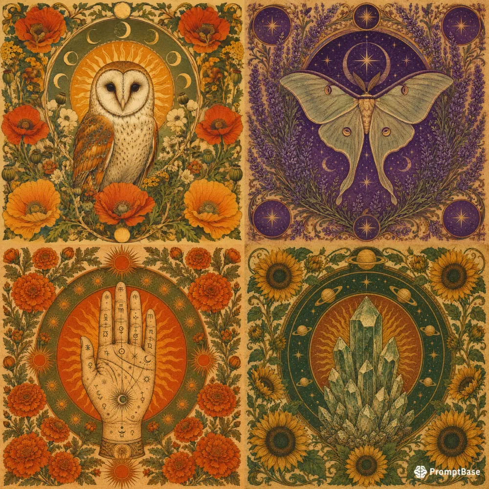 Digital Fabric Design Boho Print Assets