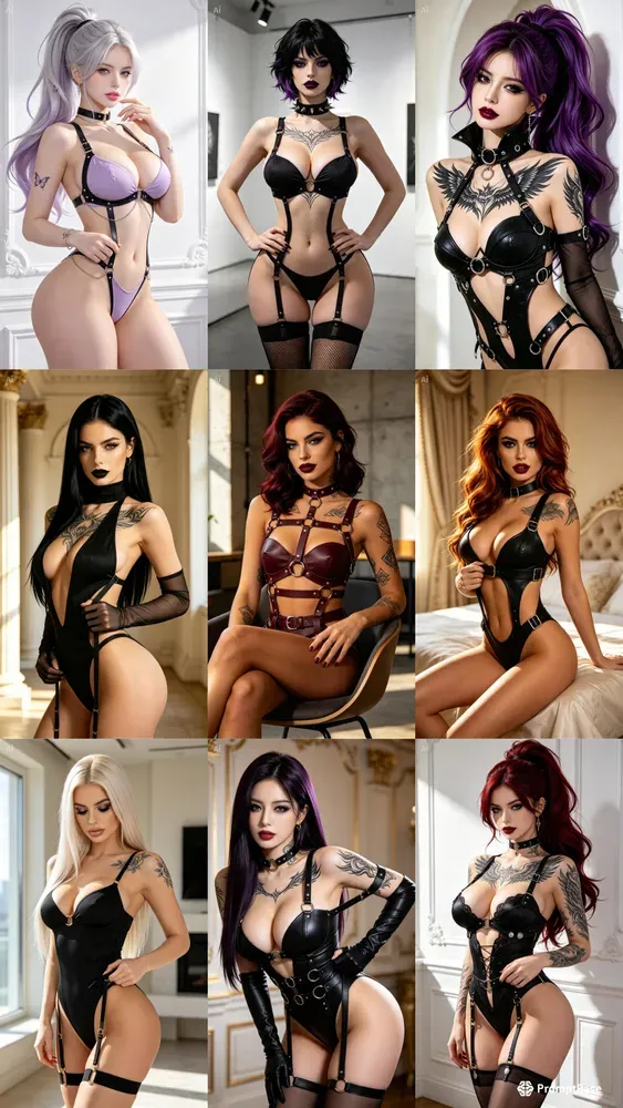Bold Leather Harness Fashion Portraits