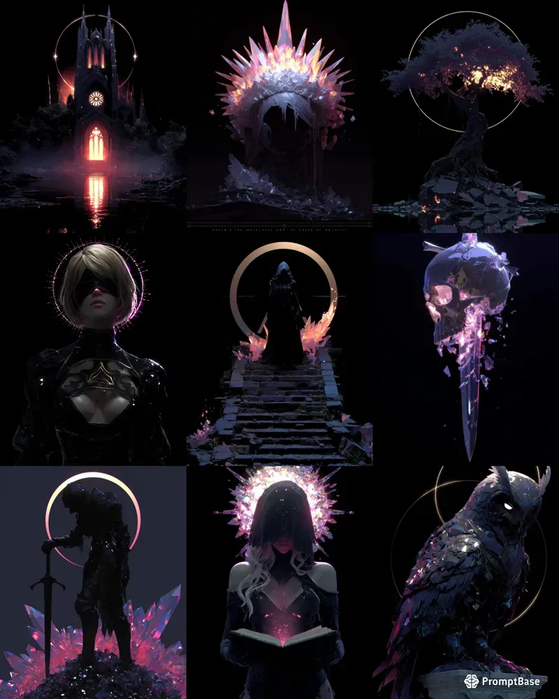 Ethereal Chiaroscuro Dark Fantasies