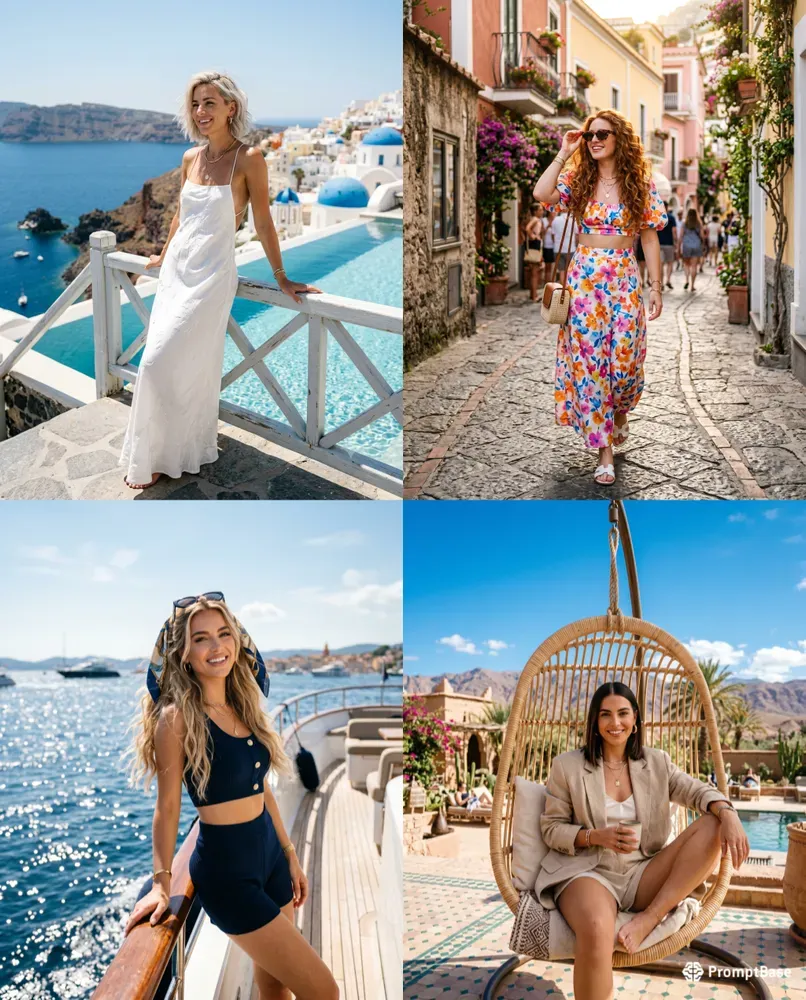 Photorealistic Summer Fashion Travel