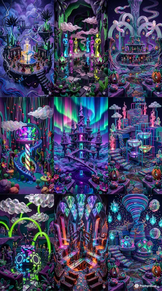 Neon Forbidden Dreamscapes Art Photos