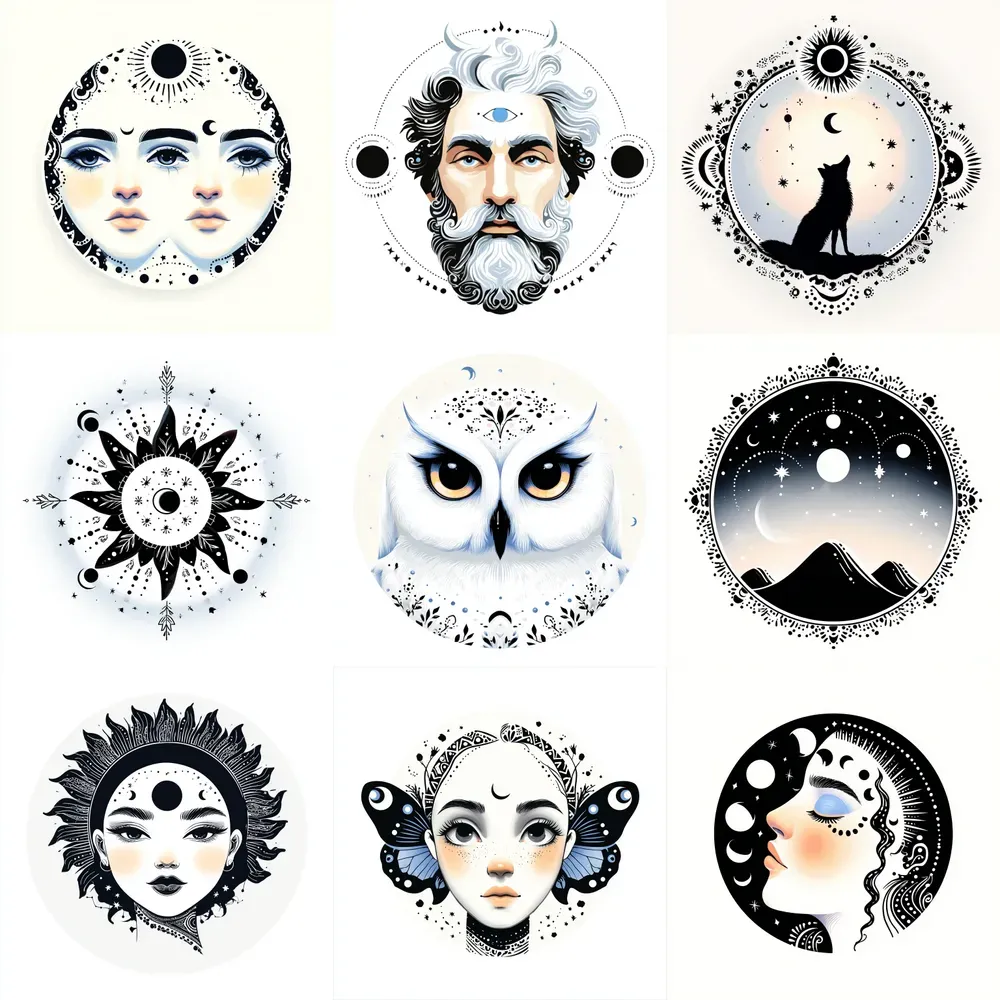 Celestial Tattoo Icon Packs