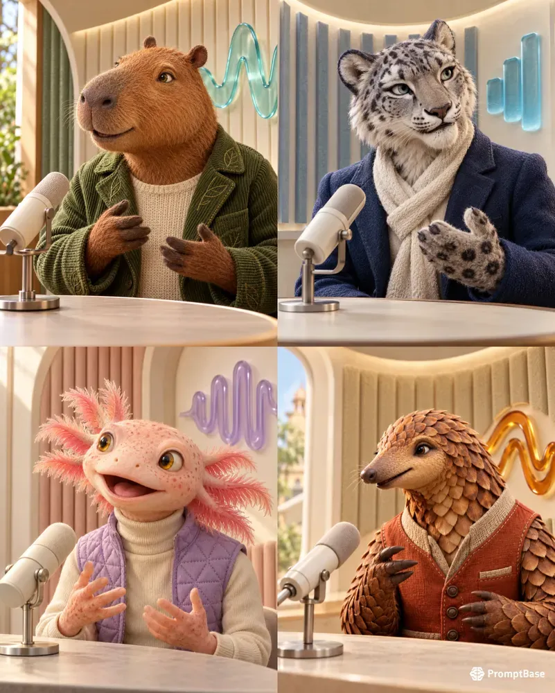 Animal Podcast Guest Portrait Generator