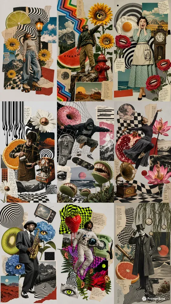 Surreal Mixed Media Collage Art