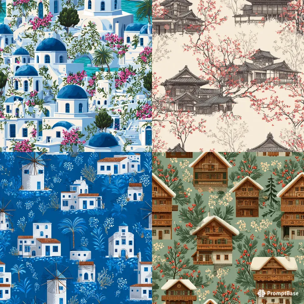 Architectural Folk Tile Patterns