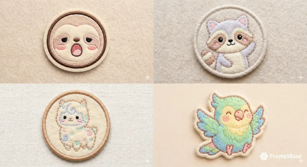 Soft Kawaii Embroidered Patches