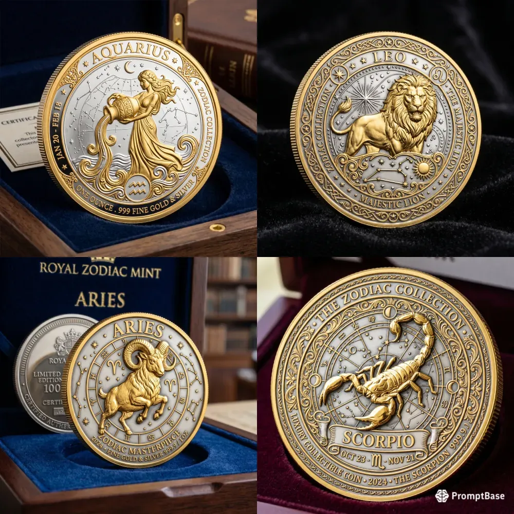 Luxury Zodiac Coin Art Creators