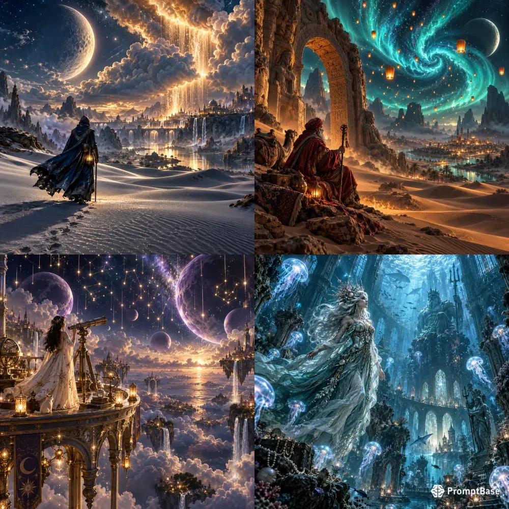 Celestial Dreamscapes Luminous Fantasies