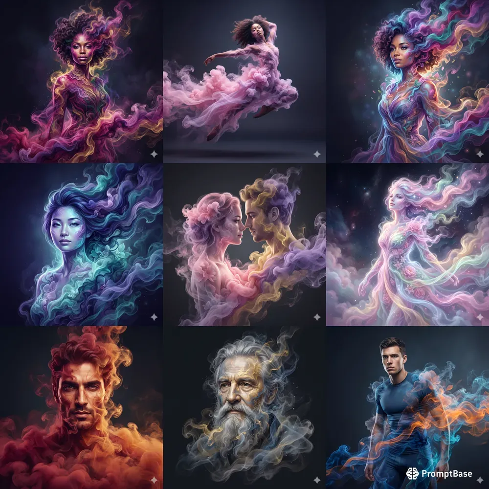 Portraits Formed From Living Mist
