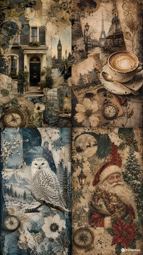 Vintage Echoes Collages