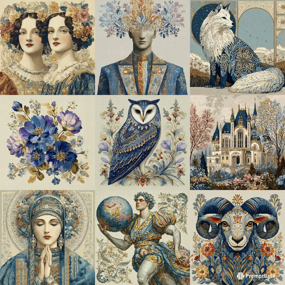 Vintage Tapestry Art Illustrations