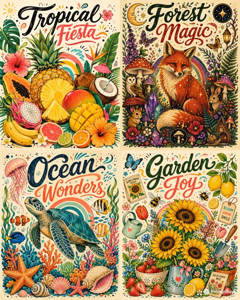 Colorful Editorial Poster Bundles