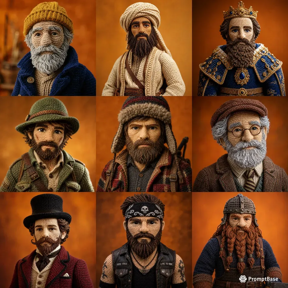 Crochet Men Portrait Collections