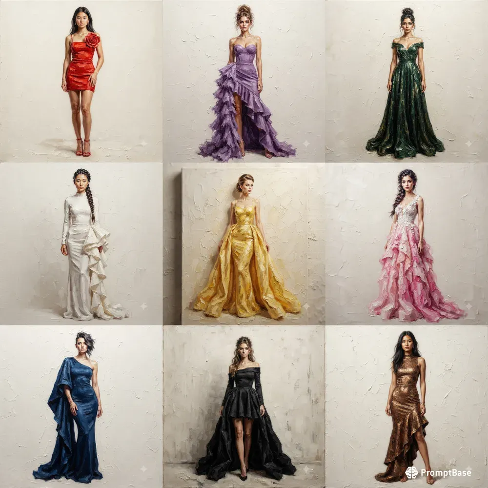 Fashion Models Oil Painting Collections