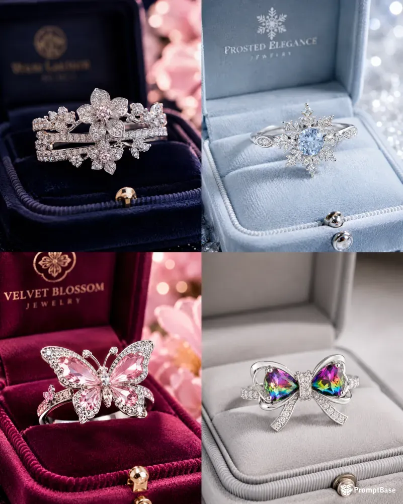 Luxury Designer Platinum Silver Rings