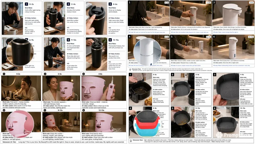 Viral Product Video Storyboards
