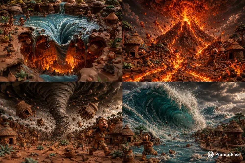 Clay World Disaster Scene Generator