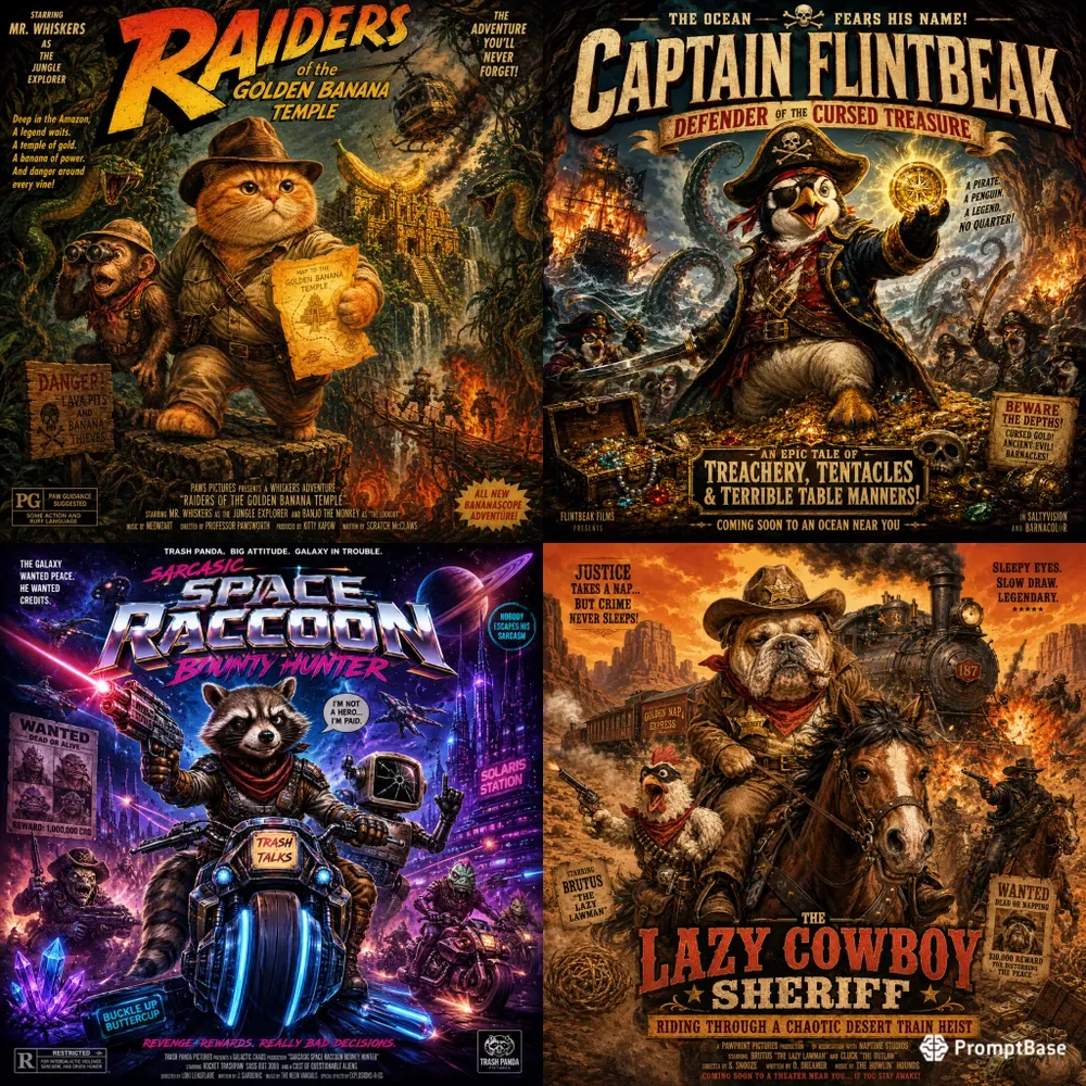 Feline Legends Adventure Posters