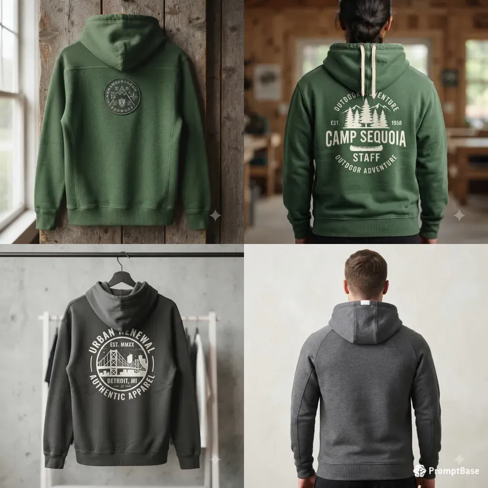 Hoodie Back Graphic Mockup Systems