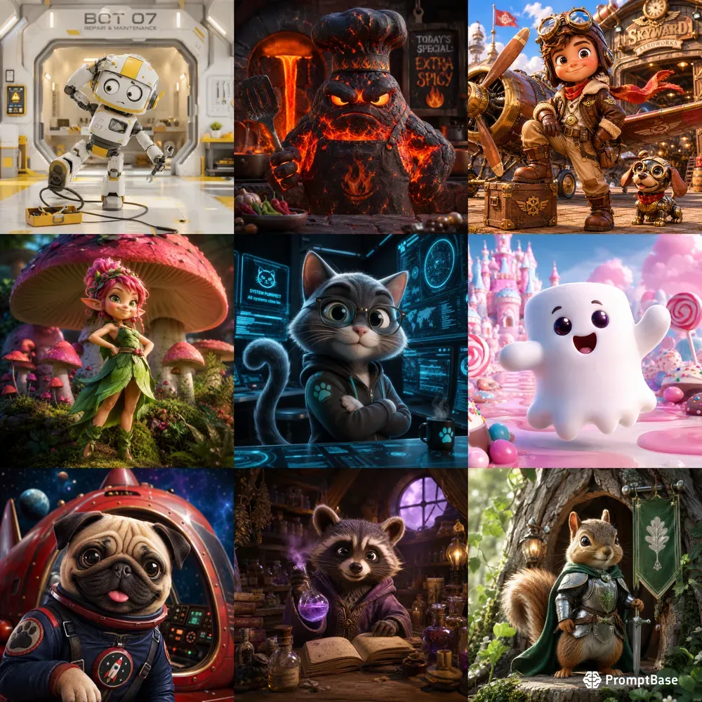 Stylized 3D Character Illustrations