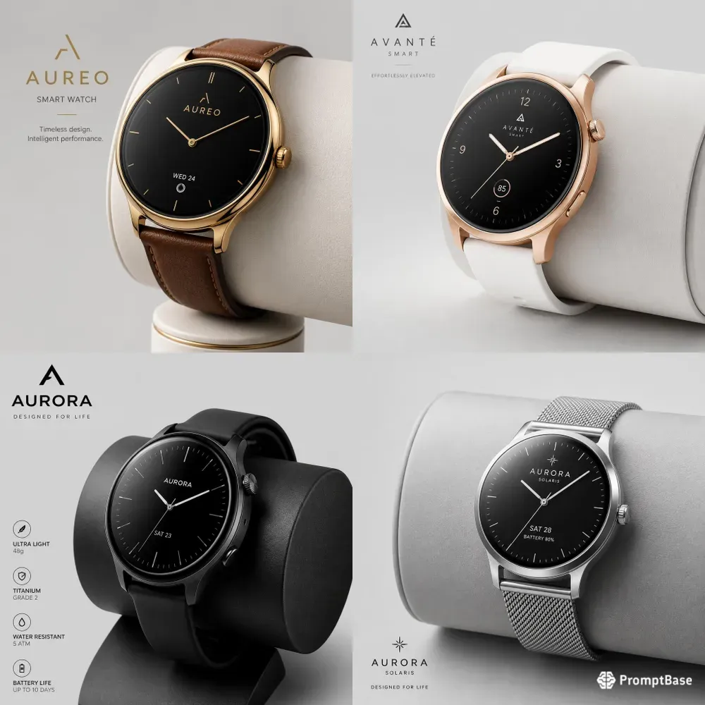 Minimalist Smartwatch Device Mockups
