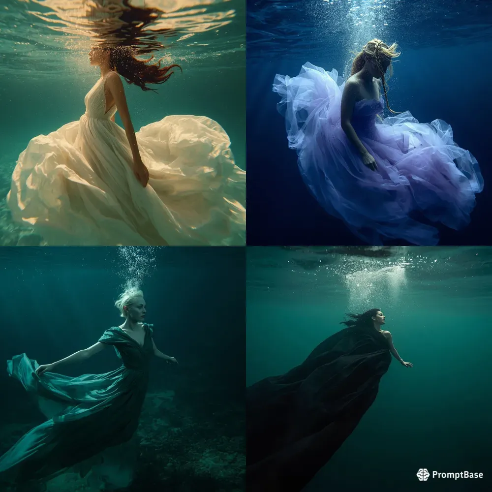 Underwater Fashion Editorial Photos