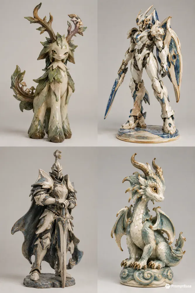 Ceramic 3D Character Sculptures