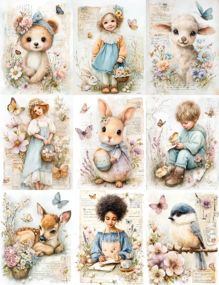 Spring Characters Easter Junk Journals
