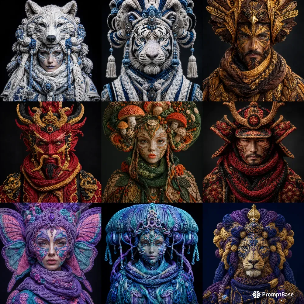 Knitted Fantasy Portrait Sets
