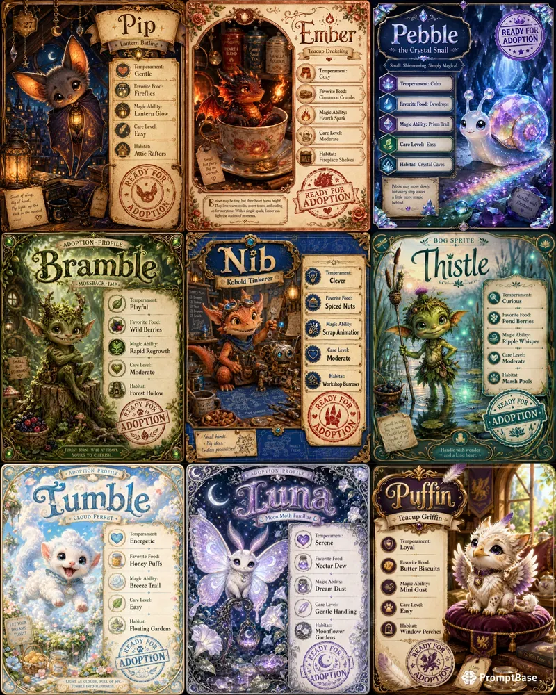 Magical Creature Adoption Profiles