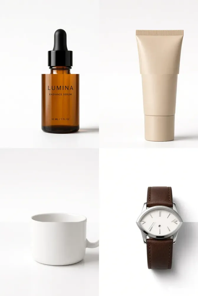 Minimalist White Studio Product Shots