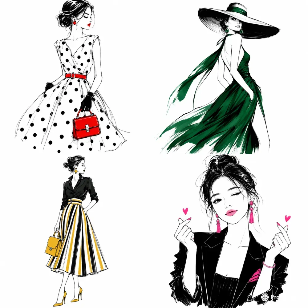 Minimalist Fashion Line Art