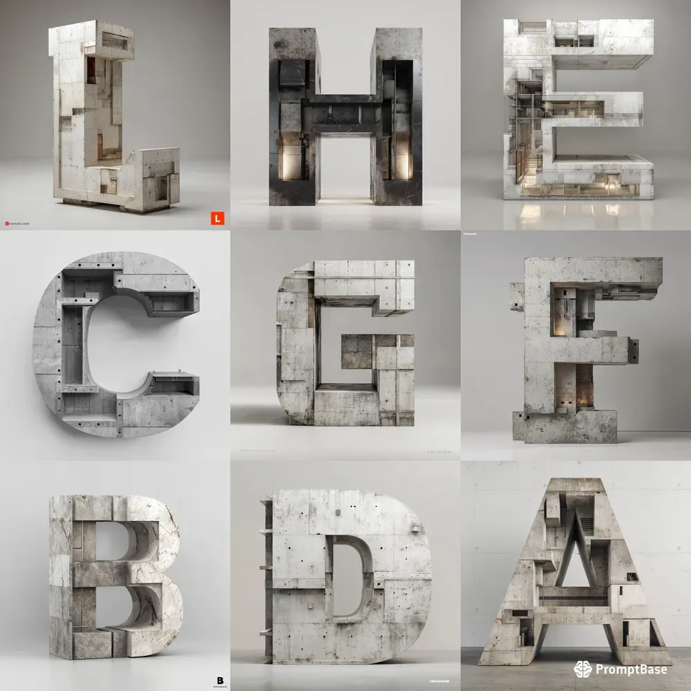 Ultrarealistic Architectural 3D Letters