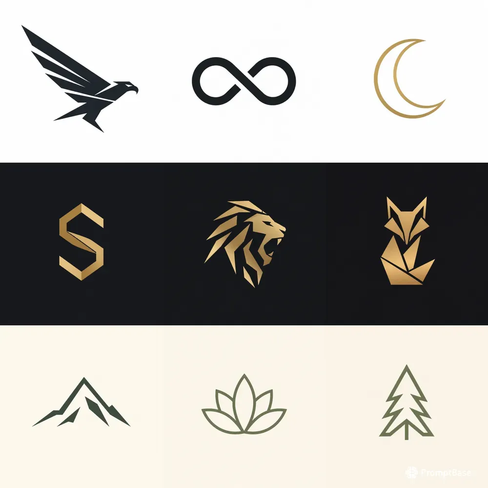 Modern Minimalist Geometric Logos
