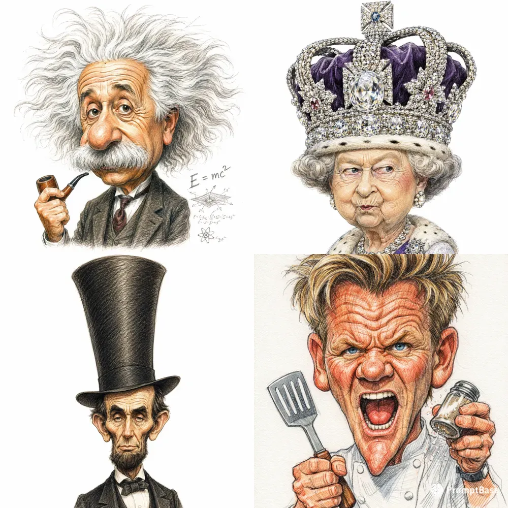 Editorial Pencil Caricatures