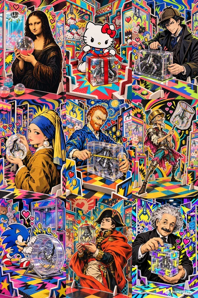 Psychedelic Akibapunk Arcade Art