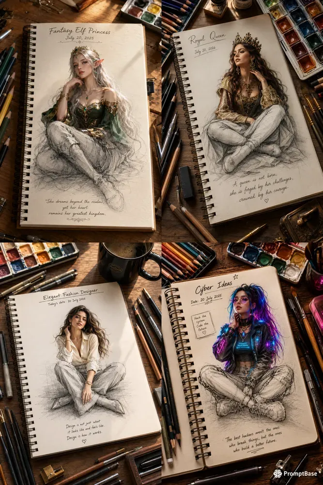 Notebook Sketch Reality Illusion Art