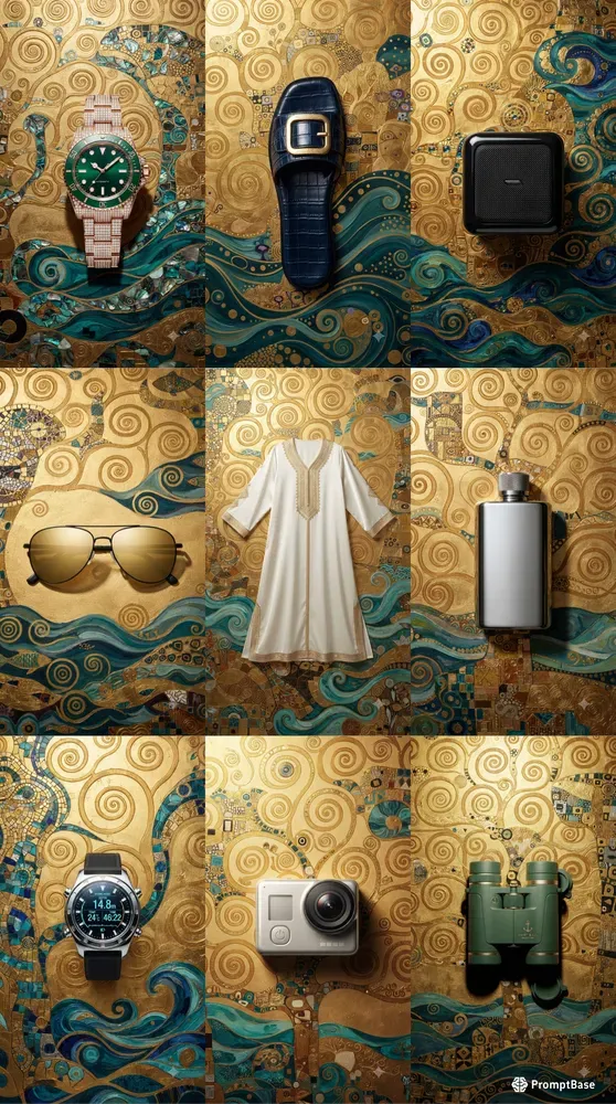 Vienna Secession Gold Ocean Product Art