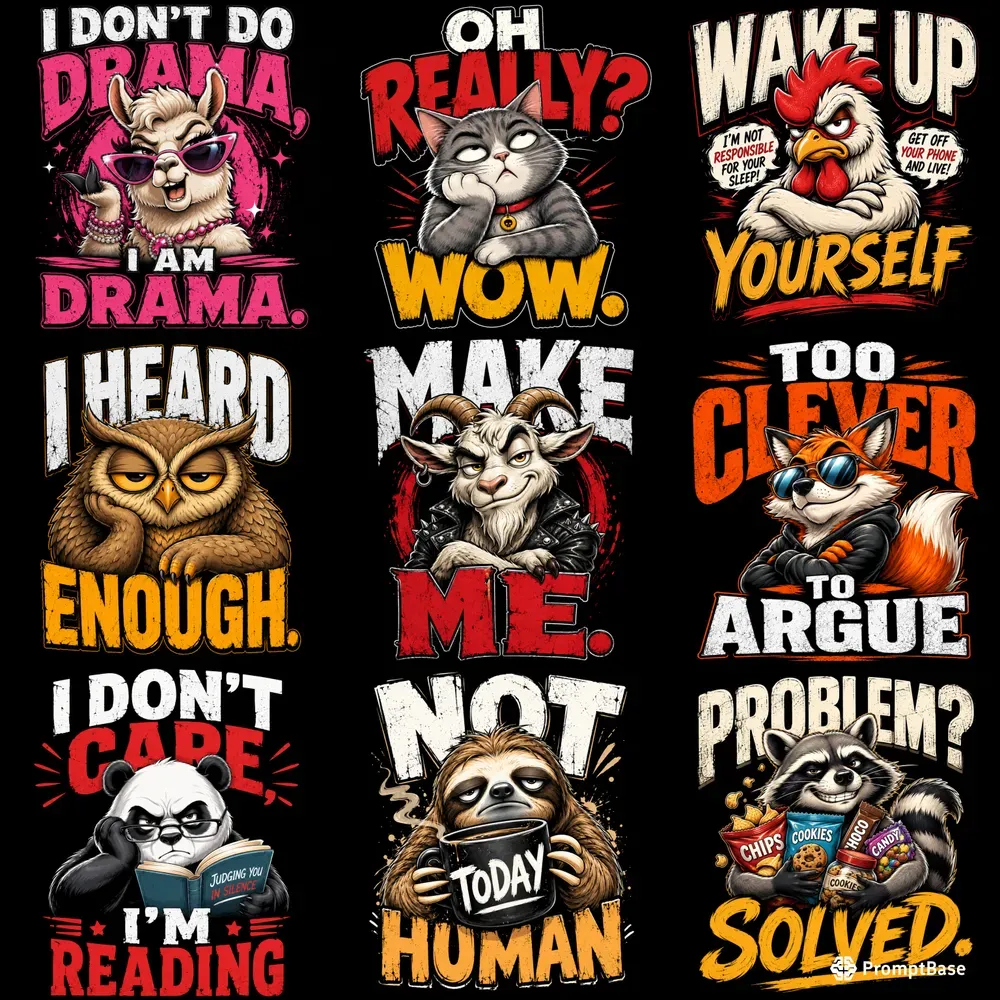 Funny Sarcastic Animal Tees