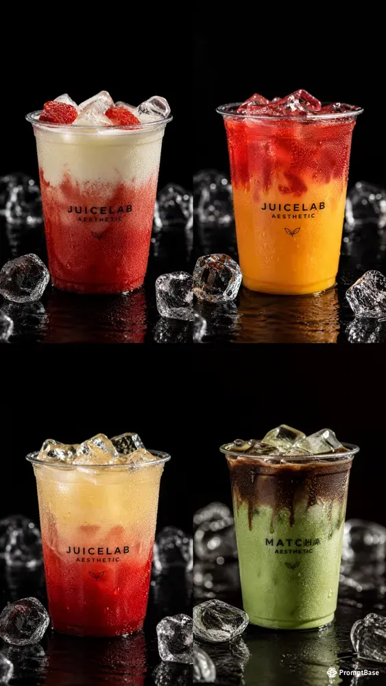 Luxury Cinematic Matcha Drink Products