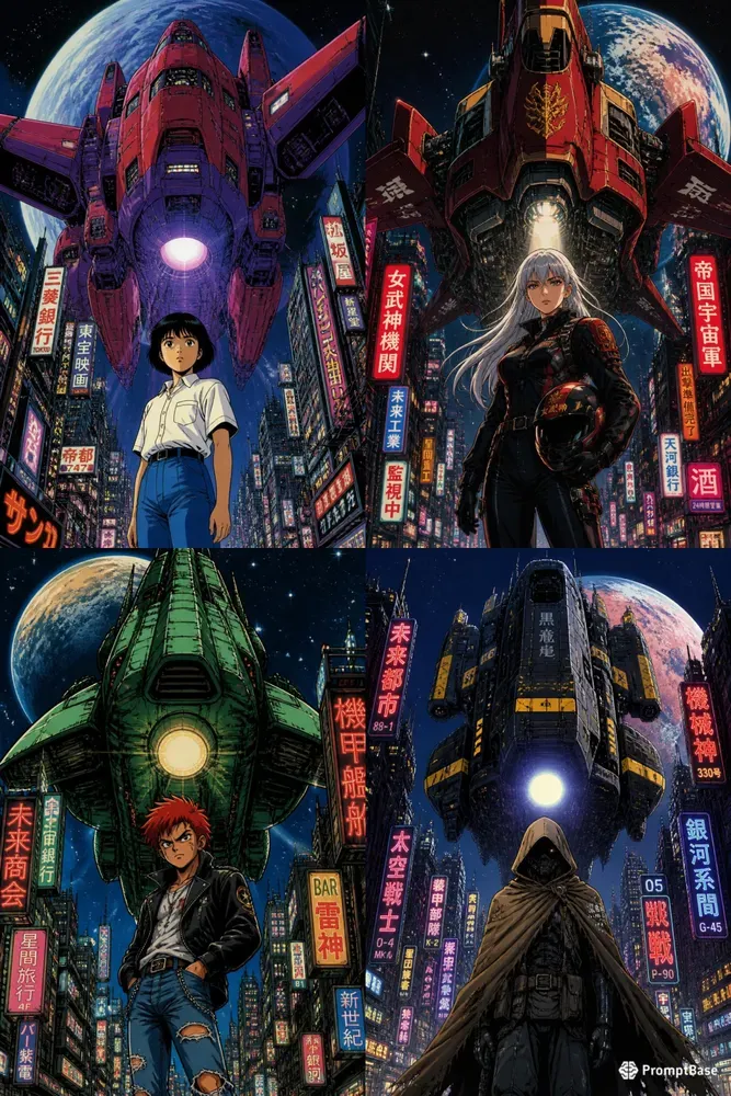 90s Cyber Mecha Anime Generator
