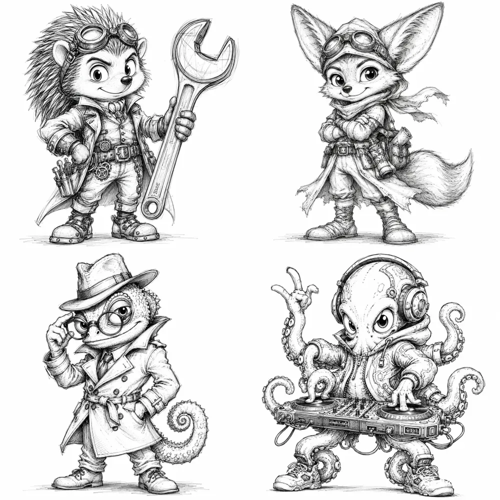 Expressive Cartoon Sketch Collections
