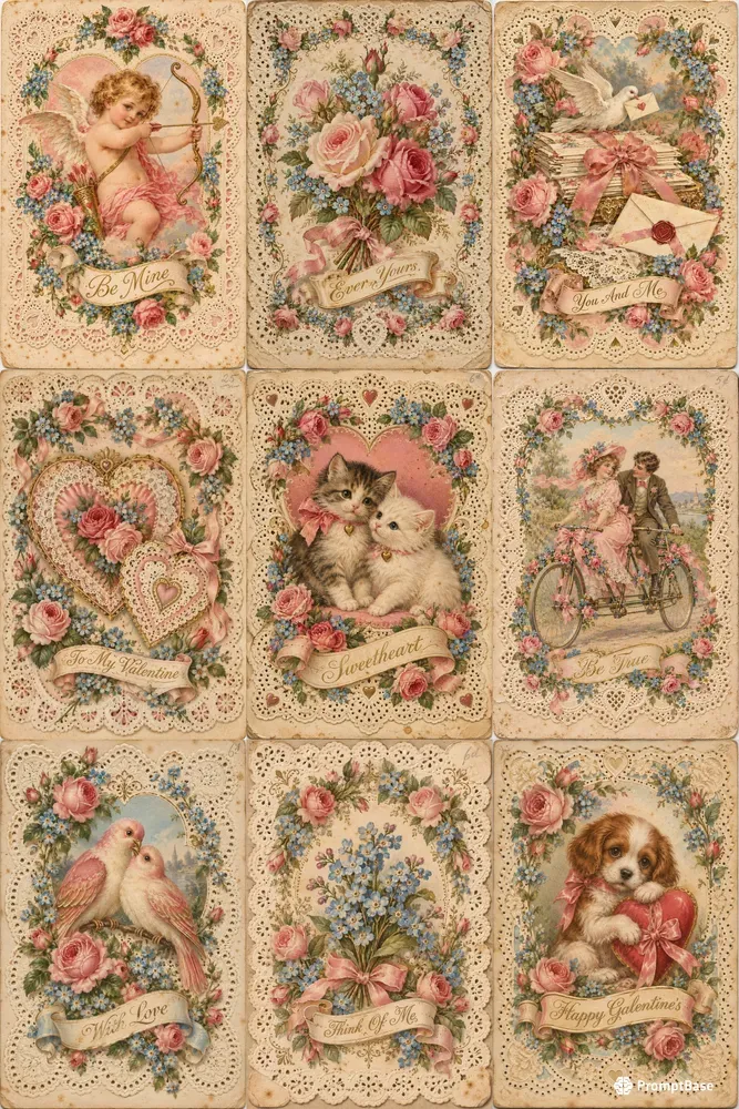 Vintage Valentine Postcard Art