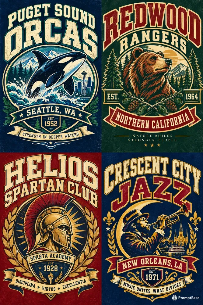 Vintage Americana Varsity Athletic Walls