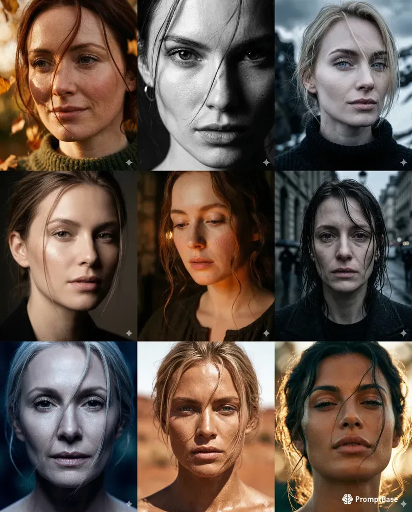 Realistic Cinematic Model Portraits