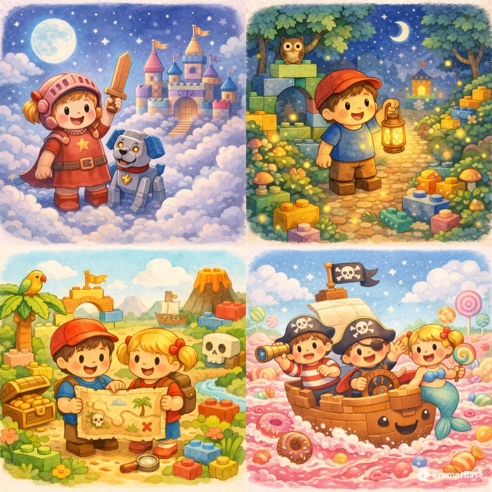 Cute Brick Storybook Adventures