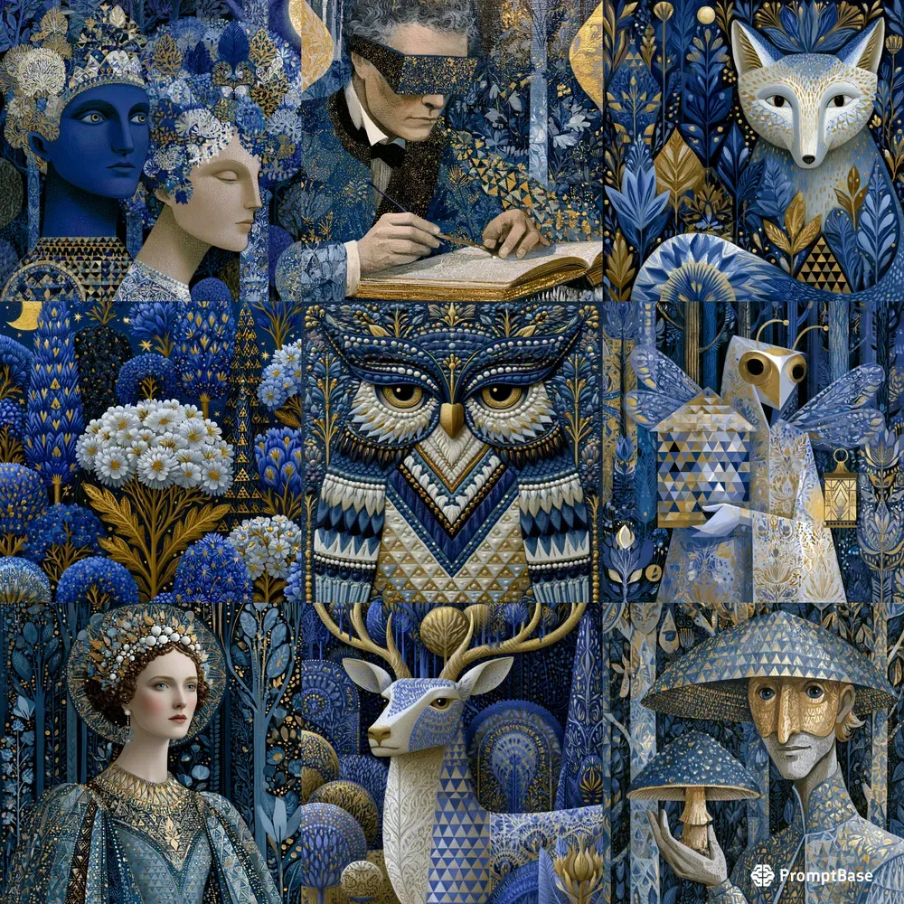 Gilded Woodland Folklore Art